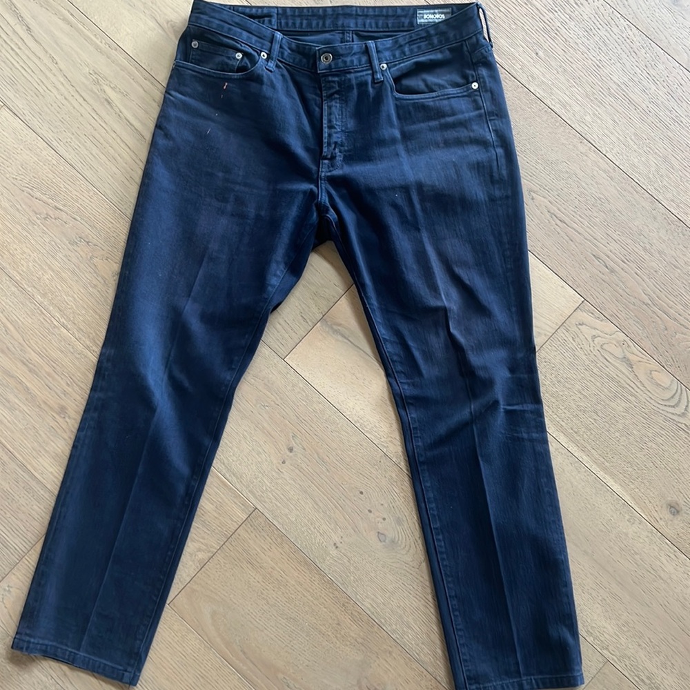 Bonobos Dark Blue Slim Fit Pants, Size 36x32
